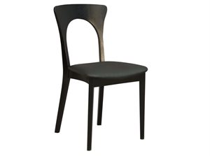 CASØ - Peter - spisebordsstol - eg sortbejdset - sort læder - fast lavpris