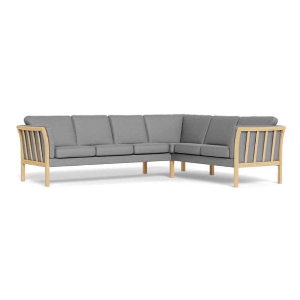 Rosenholm Tremme-hjørnesofa - 260 x 208 cm.  - Vendbar - Stof Boss 15