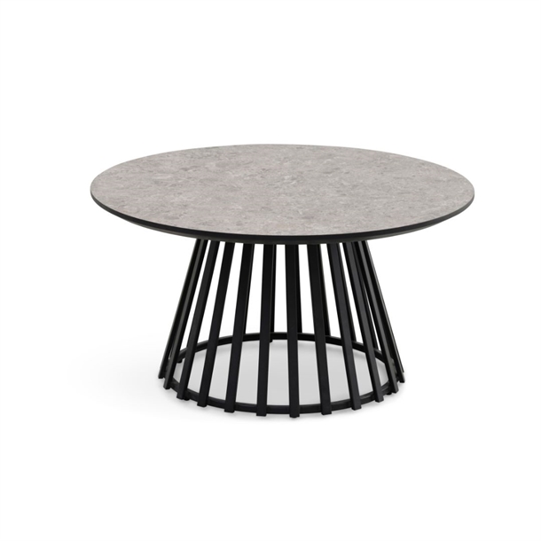 Samos sofabord / Terrazzo laminat og metal stel / Ø80 cm. / Stærk Pris 