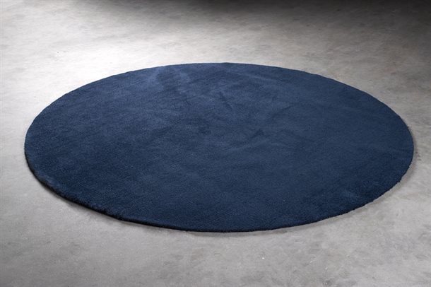 Sensation tæppe - Dark Blue Ø 160 cm. ( rundt tæppe ) - Stærk pris