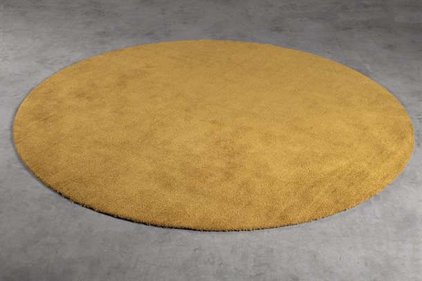 Sensation tæppe - Gold Ø 160 cm. ( rundt tæppe ) - Stærk pris
