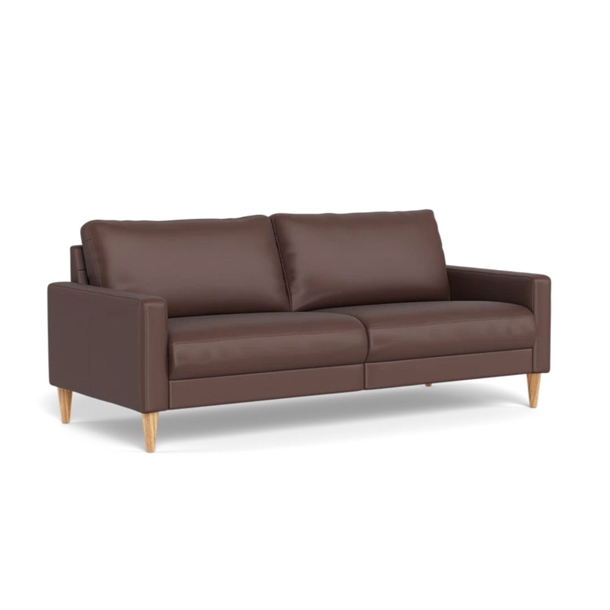 Stamford 2543 3 pers. sofa - B 184 cm. - Brun madras læder - Stærk Pris 