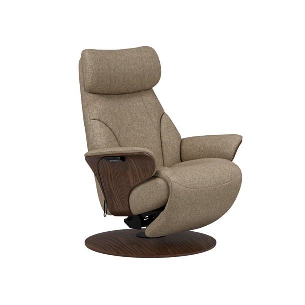 Stressless Adam lænestol m. indbygget skammel - Uld-stof Clover, Funghi