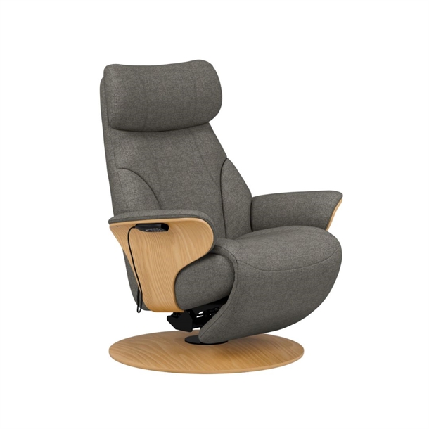 Stressless Adam lænestol m. indbygget skammel - Uld-stof Clover, Grey