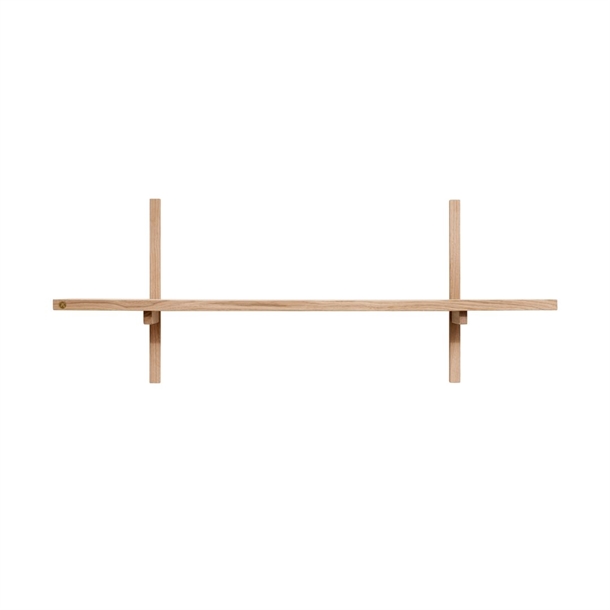 A-Light Shelf - Hylde - Massiv eg ubehandlet - Mål: B90 x H35 x D21 cm.
