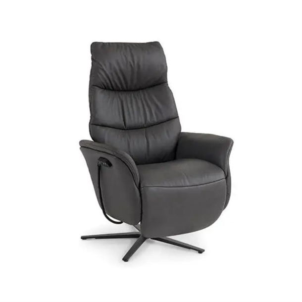 Himolla Edmonton 7051 lænestol M / 2 motor + Elektrisk nakkejustering / Sort læder 24