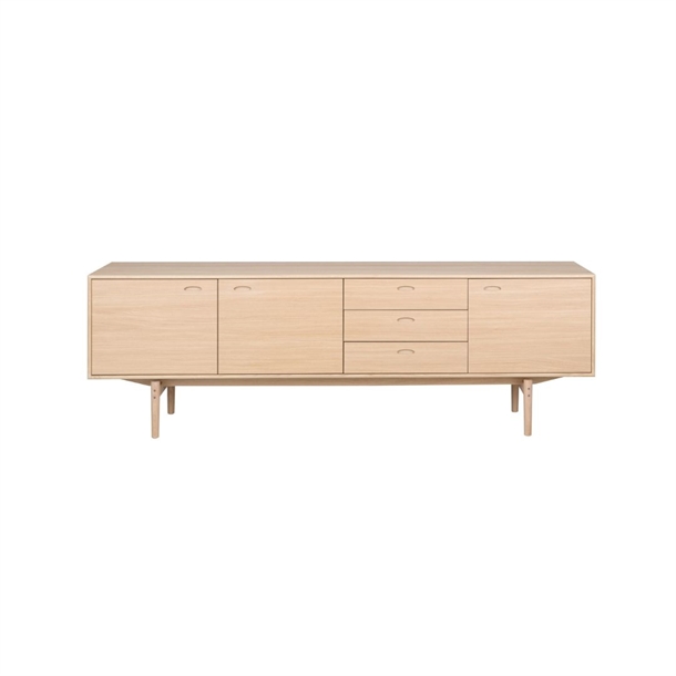 AERIS STOR SKÆNK - FINÉRET/MASSIV TRÆ - MÅL: 233 X 75 X 45 CM. - FLERE VARIANTER