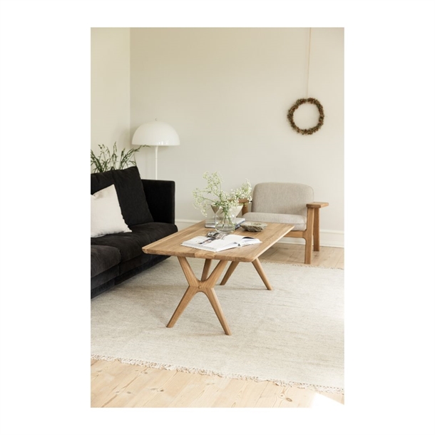 AMELIA SOFABORD M/ MESSING DETALJE - MASSIV EG - MÅL: 130 X 70 CM. FLERE VARIANTER