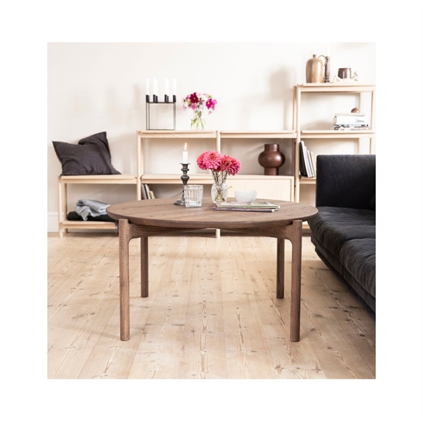 ANT RUNDT SOFABORD - MASSIV EG - MÅL: Ø80 CM. - FLERE VARIANTER