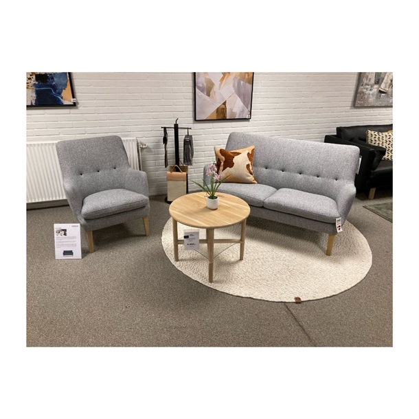 OUTLET - Nielaus AV53 stol + sofa - Design: Arne Vodder - Hallingdal stof - Mål: 147 cm.
