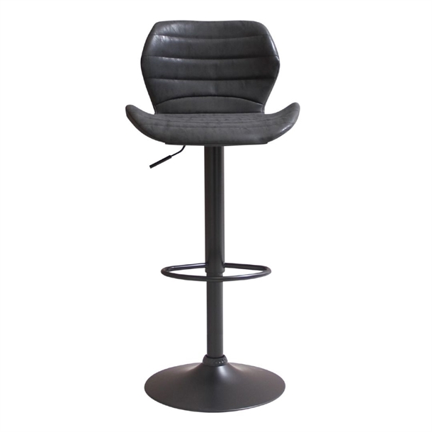 2 STK. BOLA BARSTOLE - SORT PU LÆDER - GASLIFT - STÆRK PRIS