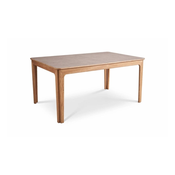 Skovby SM26 spisebord - INKL. 3 tillægsplader - Brun sten laminat & Eg naturolie - Mål: 101 x 155 / 359 cm.