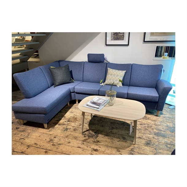 OUTLET - FIE+ Modulsofa m/ nakkepude - Fenice Denim uldstof - Mål: 160 x 265 cm.