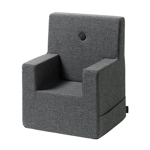 KlipKlap Børnestol XL - Blå grå med knapper i grå