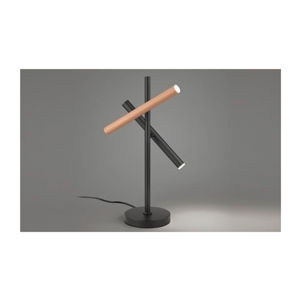 MUSTERRING - CALINA BORDLAMPE - SORT/COFFEE - JUSTERBAR LED LYS - STÆRK PRIS