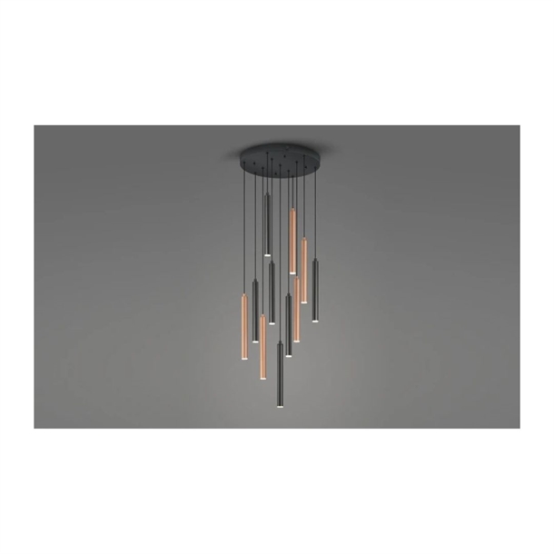 MUSTERRING - CALINA KLYNGEPENDEL - SORT - JUSTERBAR - LED LYS - STÆRK PRIS