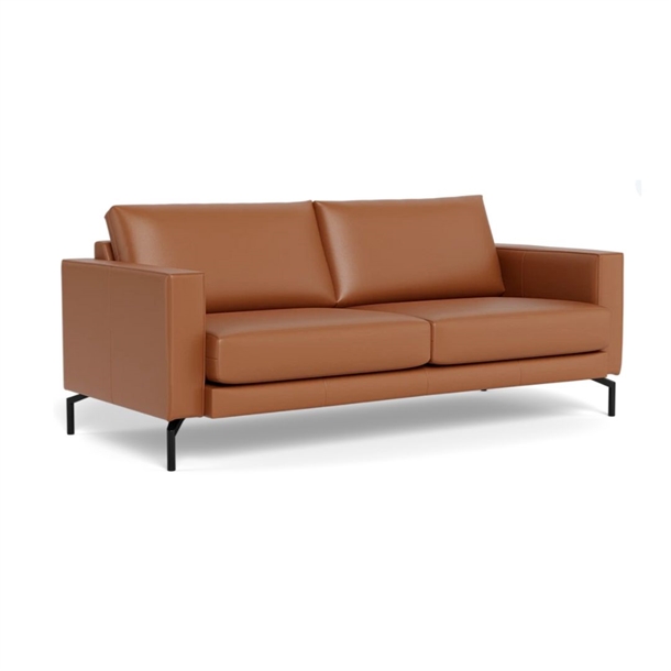 Cannes 2 pers. sofa - 189 x 92 cm. - Semianilin læder - Stærk Pris