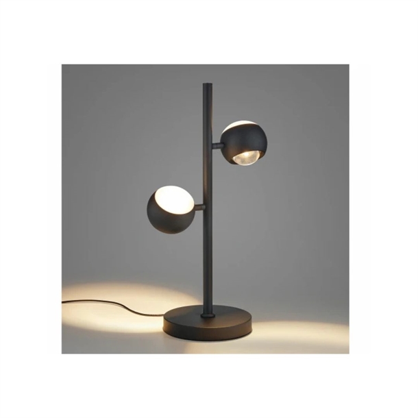 MUSTERRING - CANNON BORDLAMPE - SORT - JUSTERBAR - LED LYS - STÆRK PRIS