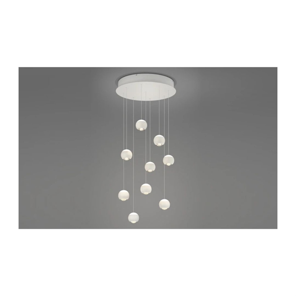 MUSTERRING - CANNON KLYNGEPENDEL - HVID - JUSTERBAR - LED LYS - STÆRK PRIS