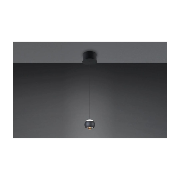 MUSTERRING - CANNON PENDEL - SORT - JUSTERBAR LED LYS - STÆRK PRIS