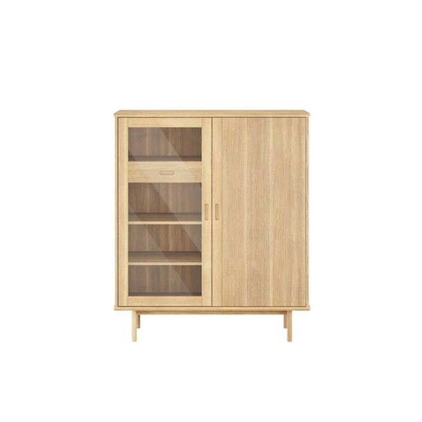 EGEDAL HIGHBOARD - MASSIV EG OLIE/HVIDOLIE - MÅL: 120 X 140 X 40 CM. - STÆRK PRIS