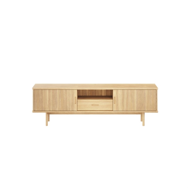 Egedal Tv-bord - Massiv Eg Olie/hvidolie - Mål: 180 X 55 X 35 Cm. - Stærk Pris - Eg Naturolie