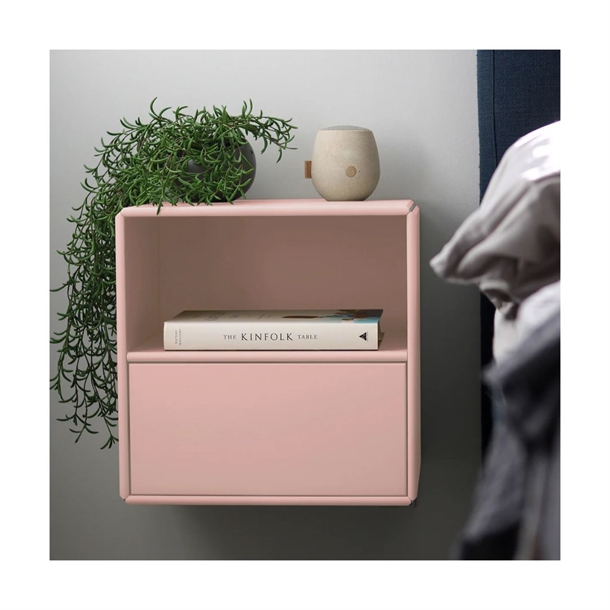 Charlie natbord m/ skuffe - Blush - Mål: 40 x 40 x 33 cm.