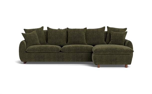 Chelsea sofa med chaiselong - Liam stof Bosko grøn - CTH
