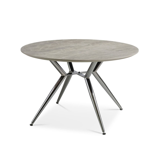 Dover rundt spisebord - Grey Melange - Aluminium stel - Mål: Ø120 cm.
