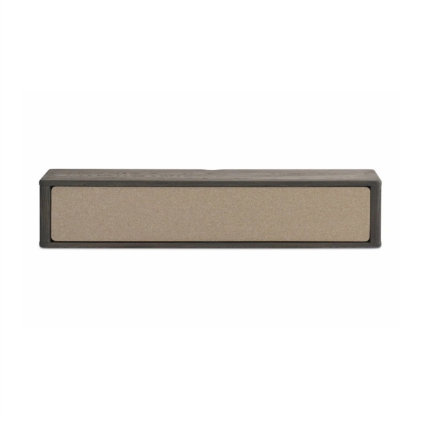 Ella HIFI TV-bord - Massiv ask - Beige stof klap - Mål: 122 x 24 x 32 cm. - Flere varianter