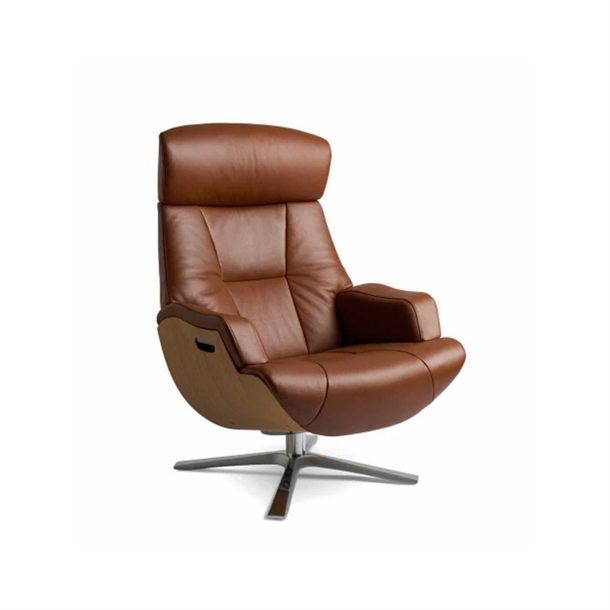 CONFORM - FRIEND LÆNESTOL INKL. FODSKAMMEL - SORRENTO COGNAC - EG LAK