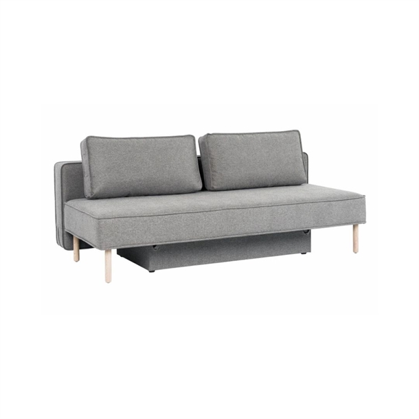 FRIENDLY - SOVESOFA MED MAGASIN - ASH GREY 40 - SOVEMÅL: 144 X 202 CM. - STÆRK PRIS