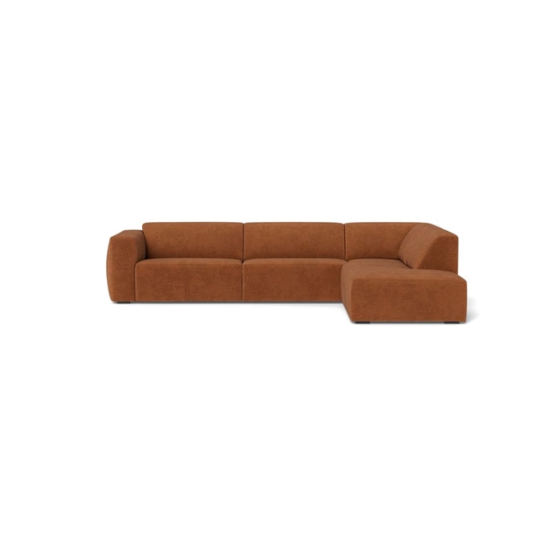 GARDENIA - OPEN-END SOFA - LAPIS COPPER BROWN STOF - MÅL: 311 X 233 CM. - Højre forfra