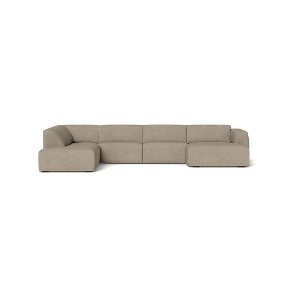 GARDENIA - U-SOFA - LISBOA ELEPHANT STOF - MÅL: 153 X 373 X 233 CM. - Højre forfra