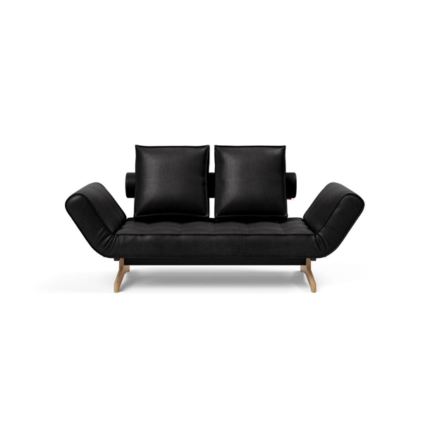 GHIA DAYBED - WOOD STEL - FAUNAL BLACK 550 - SOVEMÅL: 80 X 210 CM. - STÆRK PRIS