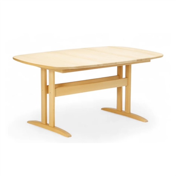 Green Furniture  - Spisebord model 800 m/ udtræk til 2 pl. - Massiv bøg lak - Mål: 105 x 160 cm.