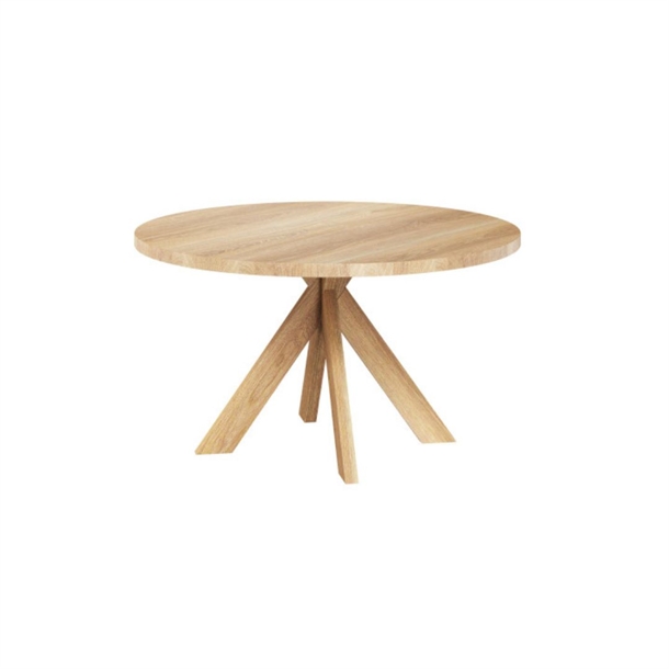 CASØ - FJELD RUNDT SOFABORD - MASSIV EG - MÅL:  Ø90 CM. - FLERE VARIANTER