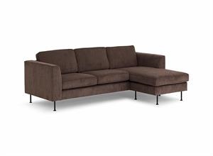 Houston sofa med chaiselong TH - Brun fløjl - Fast lavpris