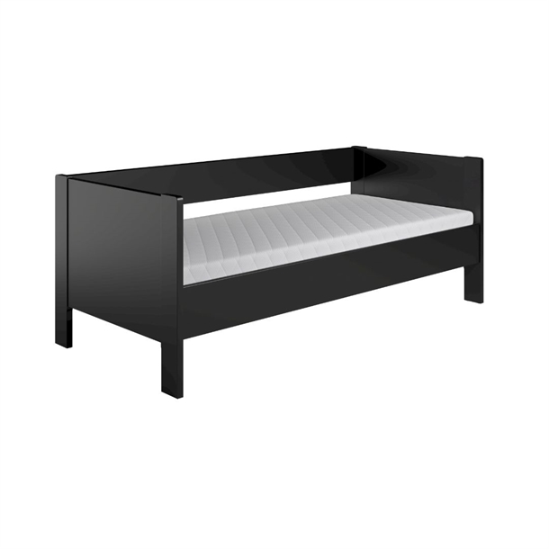 Kaagaard 424 - sengeramme m/ hoved, side & fodgavl - Sortmalet - 85 cm. 200 cm.