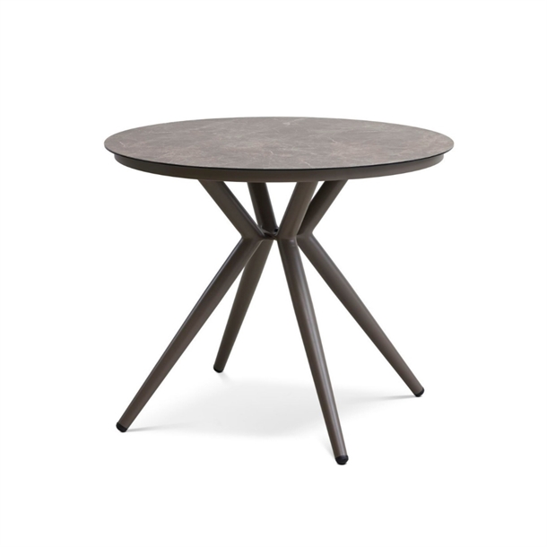 Kalong rundt havebord - Brown / Brown melange - Mål: Ø90 cm.