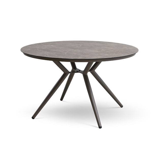 Kalong rundt havebord - Brown / Brown melange - Mål: Ø126 cm.