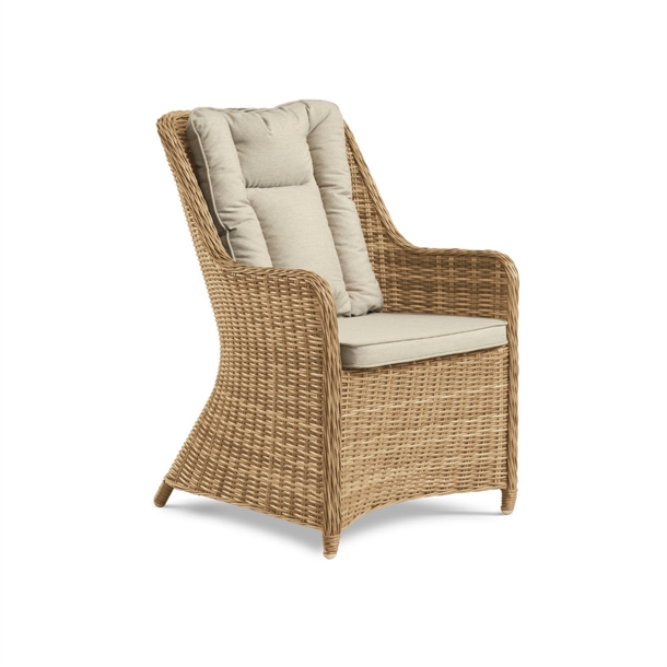 Lombok havestol - Natural polyrattan - INKL. hynder