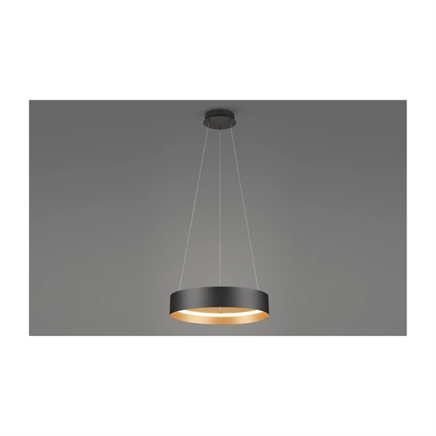 MUSTERRING - LOOP PENDEL - SORT - JUSTERBAR - LED LYS - STÆRK PRIS