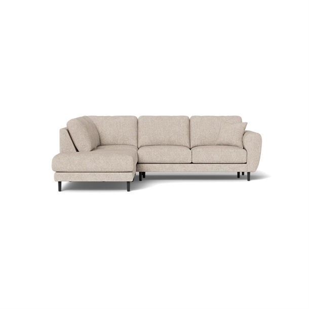 MAINE OPEN-END SOFA - 684 BEIGE STOF - MÅL: 279 X 233 CM. - Venstre forfra