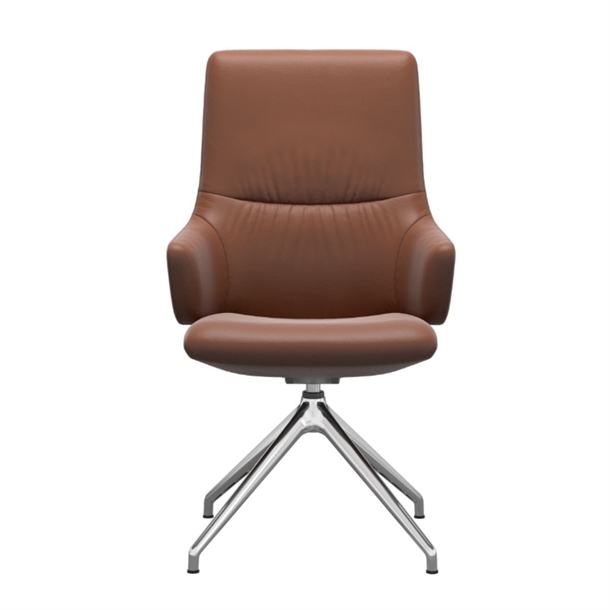 STRESSLESS - MINT SPISEBORDSSTOL MED ARM - NEW COGNAC LÆDER - D350 STEL