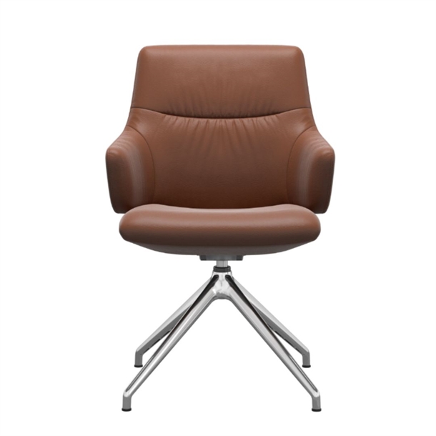 STRESSLESS - MINT SPISEBORDSSTOL MED ARM - NEW COGNAC LÆDER - D350 STEL