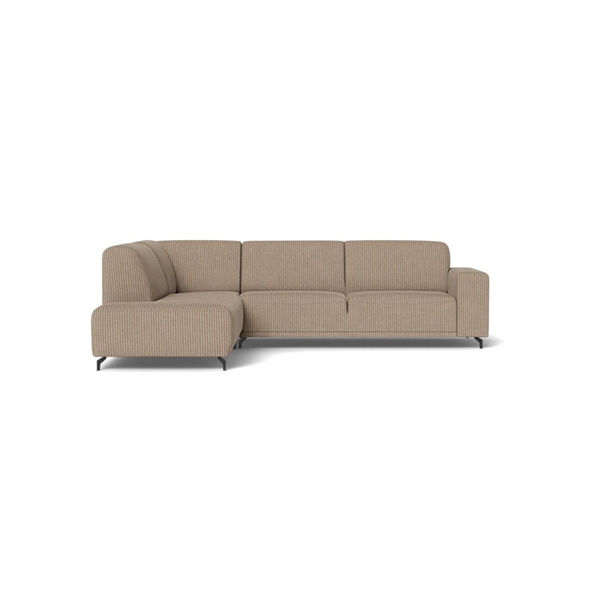 OHIO OPEN-END SOFA - 6146 LIGHT BROWN STOF - MÅL: 281 X 227 CM. - Venstre forfra