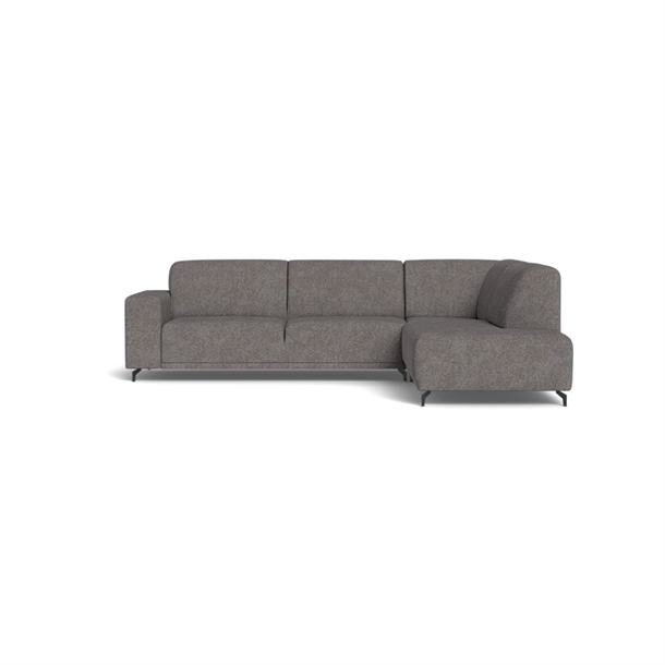 OHIO OPEN-END SOFA - 687 GREY STOF - MÅL: 281 X 227 CM. - Højre forfra