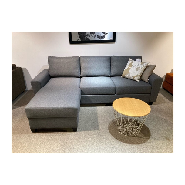 Als Basic sovesofa med chaiselong - Soul stof Antracit - Vendbar - OUTLET