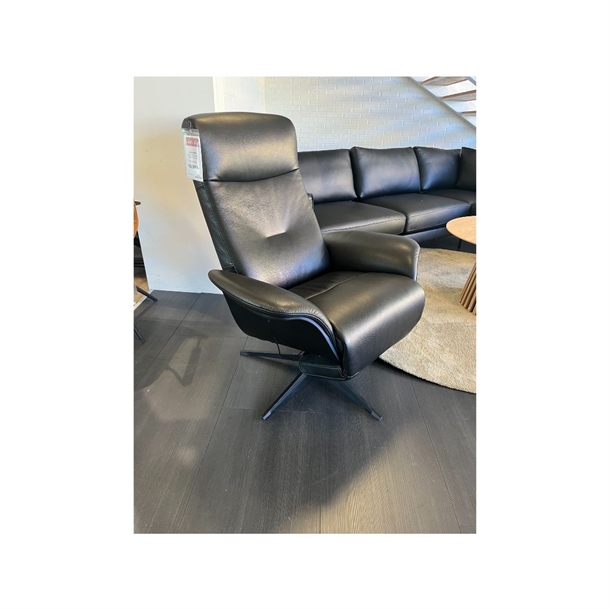 OUTLET - IMG GALAXY 4000W - LÆNESTOL M/ RECLINER - SORT SEMIANILIN LÆDER
